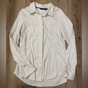 Vintage Apt.9 Women Polka Dot Button Down Collar Shirt  Size Large